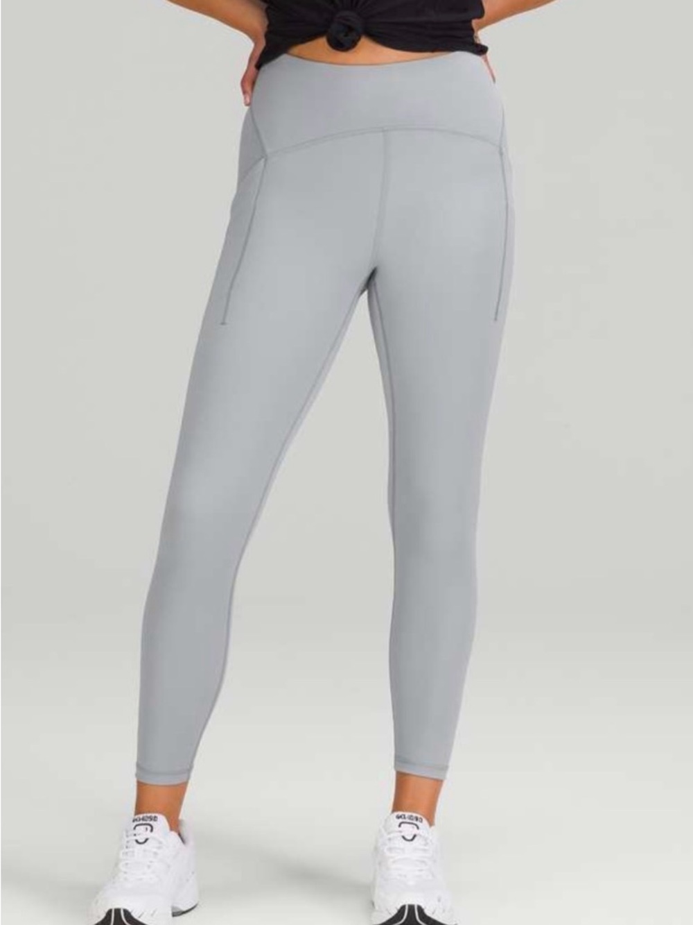 lululemon athletica Power Thru High Rise Tight Rhino Grey Leggings Pockets 4